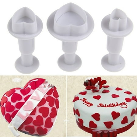 

3 Pcs/set DIY Baking Mold Heart Shape Cake Chocolate Sugar Decoration Mold New