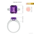 thumbnail image 4 of ANGARA Natural 5.3 Ct. Amethyst with Diamond Classic Ring in 14K White Gold for Women (Ring Size: 11.5), 4 of 9