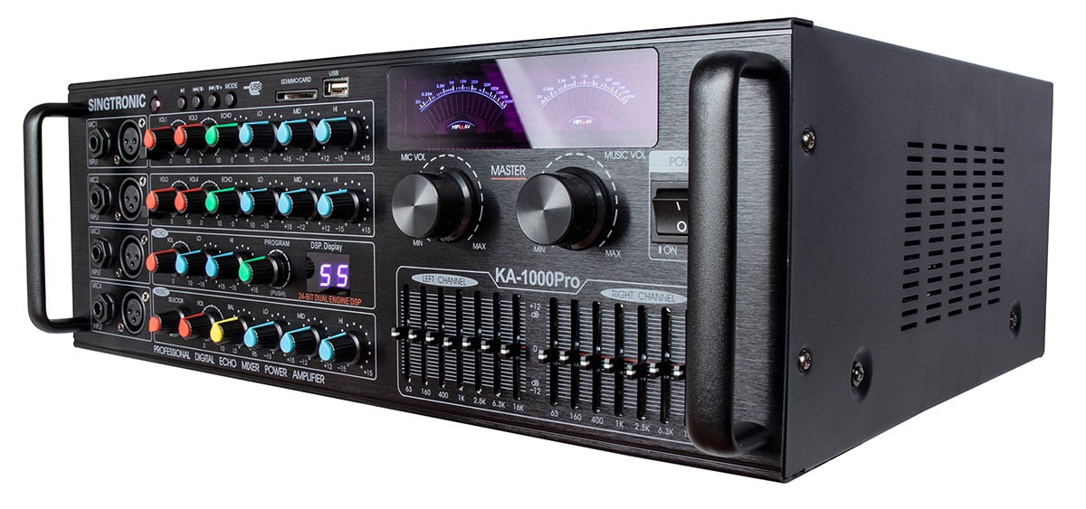 Singtronic KA-1000Pro Professional 2000W Analog Karaoke Mixer, Mixing Amplifier Karaoke