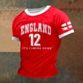 thumbnail image 4 of VBARHMQRT Chemises pour Hommes T-Shirts Graphiques T-Shirt Homme Imprimé Thème Angleterre T-Shirt Décontracté Col Rond T-Shirt Manches Courtes T-Shirt Rouge, 4 of 6