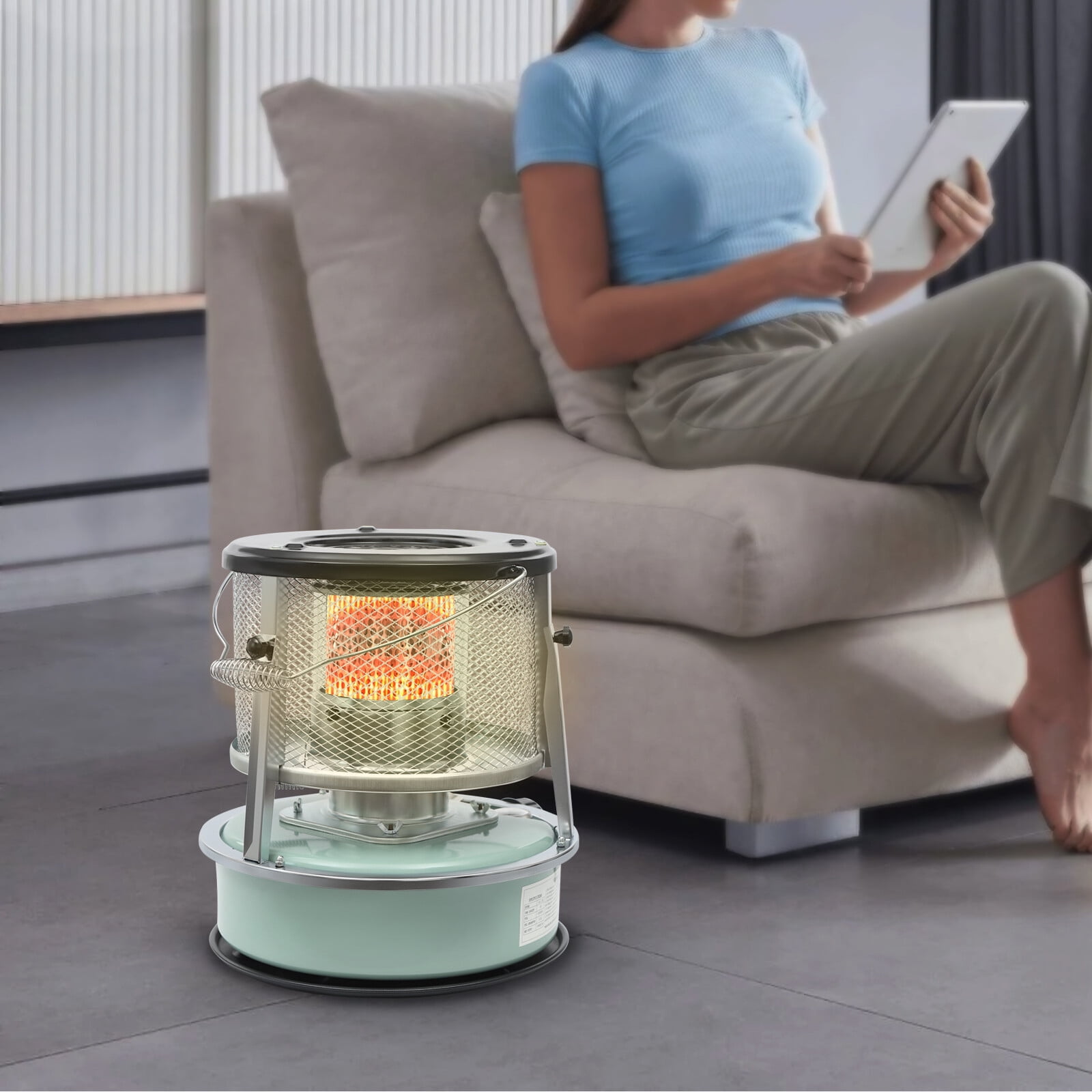 4.6L/1.22 Gallon Outdoor Camping Kerosene Heater Portable Kerosene Stove 9000BTU