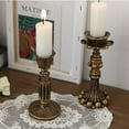thumbnail image 4 of Jlong 3PCS Candle Holders for Pillar Candles,Retro Iron Candlestick Holders for Fireplace,Wedding, Birthday Candlelight Dinner Decorative Centerpieces,Home Décor Ornament, 4 of 9