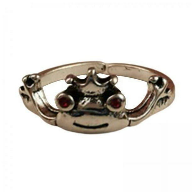 3xUnisex Nuevo Lindo Anillo De Cristales Joyería Rana Animal Anillos Ajustables piezas
