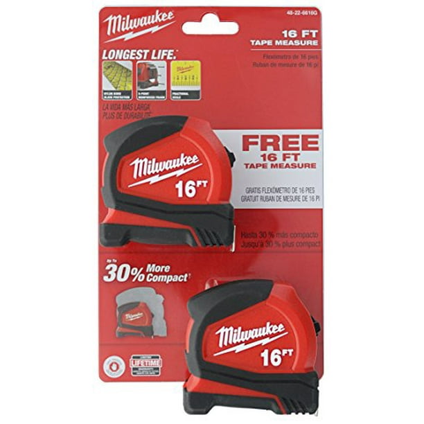 Milwaukee 16 ft. Compact Tape Measure (2Pack)