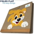 thumbnail image 3 of Folding Animal Toy Box with Lid - Cute Puppy Toy Chest and Versatile Storage Organizer for Nursery and Home, 3 of 5