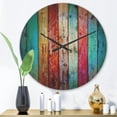 thumbnail image 2 of Designart 'Traditional Wooden Pattern ' Farmhouse Wood Wall Clock, 2 of 5