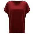 thumbnail image 5 of Elegant Casual Satin Short Sleeve T Shirt Blouse Top For Everyday Comfort And Stylish Outfits With A Soft Shimmering Fabric Feel, 5 of 5
