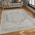 thumbnail image 5 of LaDole Rugs 3x10 Living Room Runner Premium Cotton Washable Area Rug | Rustic Home Decor Boho Carpet For Hallway, Entrance, Balcony |Grey Ivory, 5 of 5