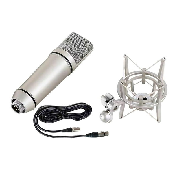 Micrófono de condensador de alto rendimiento, micrófono de escritorio resistente y multiusos para 48V16