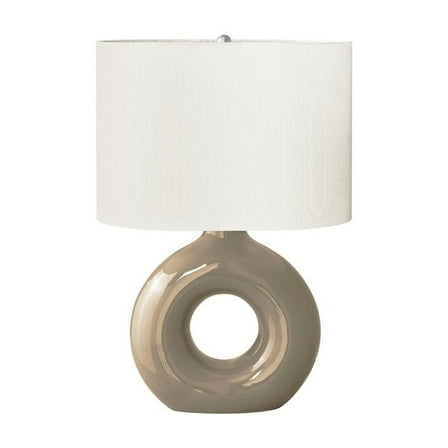 Lighting - 24"h - Table Lamp - Brown Ceramic - Ivory/Cream Shade - Contemporary