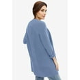 thumbnail image 2 of Ellos Women's Plus Size Open Front Waffle Cardigan Oversized Long Lightweight Sweater, 2 of 2
