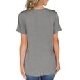 thumbnail image 4 of ONLYSHE Womens Summer V Neck T Shirts Short Sleeve Loose Fit Basic Tunic Tops Blouse, 4 of 5