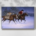 thumbnail image 3 of Christmas Rush - Framed Gallery Wrapped Holiday Canvas - 27 x 41 - White Frame, 3 of 9