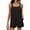 *Black, variant on Women's Spaghetti Strap Sleeveless Button Romper Short with Pocket ,Summer Casual Jumpsuit Beach Outfit Blue,Women's Plus XL