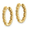 thumbnail image 2 of Finest Gold 14K Diamond Hinged Hoops Mountings Earrings, Size 6, 2 of 3
