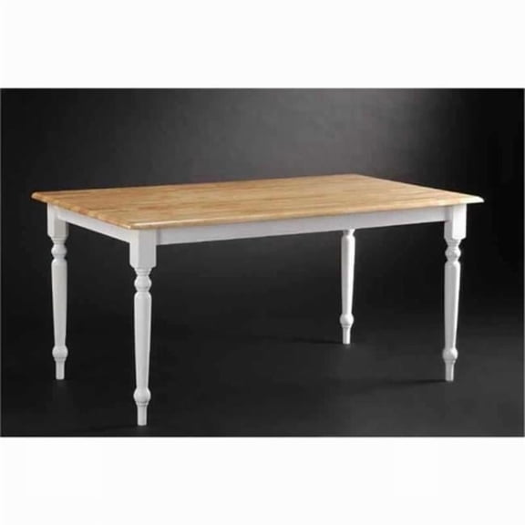 Boraam Farmhouse Dining Table - White And Natural Finish