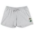 thumbnail image 3 of Women's Fanatics Kelly Green/Heather Gray Boston Celtics Plus Size T-Shirt & Shorts Combo Set, 3 of 3