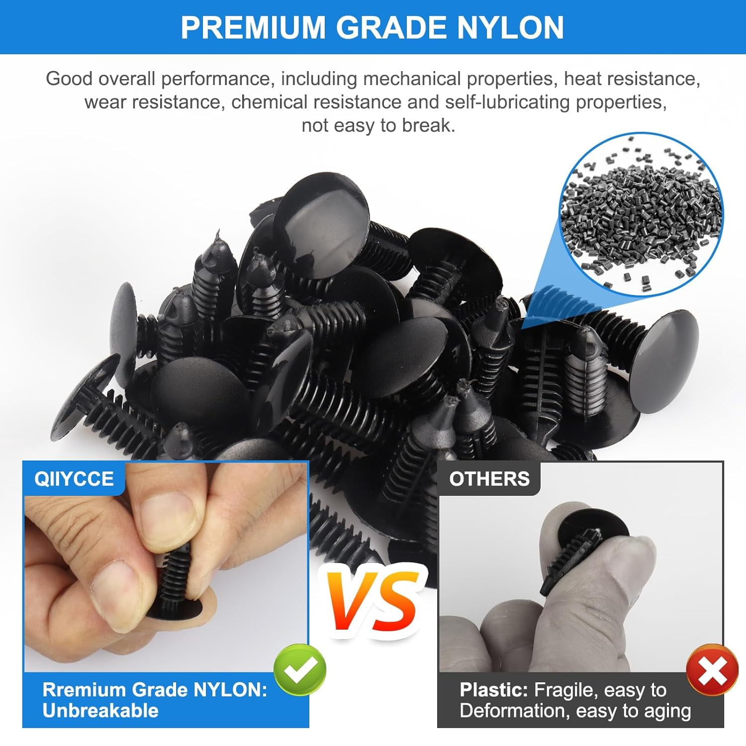 260PCS Bumper Clips car Plastic Rivet Fasteners, 13 Popular Sizes, Suitable for Bumpers, fenders, and car interiors