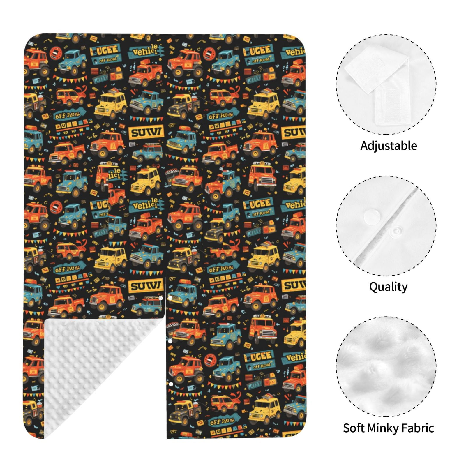 Car Seat Cover Baby - colorful SUV off road car Breathable Infant Car Seat Cover for Baby Carseat, Lightweight Comfort Baby Essentials Must Haves Newborn Stuff for Girl Boy