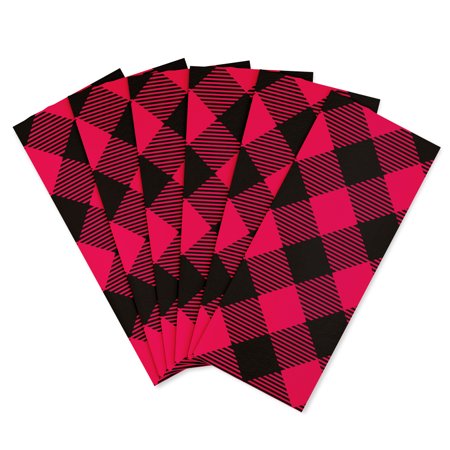 American Greetings 20 in. x 20 in. Christmas Tissue Paper, Red and Black Buffalo Plaid (6-Sheets, 16.7 Sq. ft.)