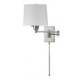 thumbnail image 1 of Dainolite DWL80DD-SC Abat-jour en lin cr-me - bras articul-s, 1 lumi-re - Chrome satin-, 1 of 1