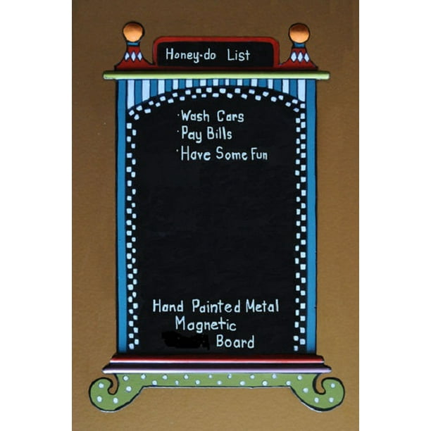 12" Hand Painted Whimsical Refrigerator Door Children's Chalk