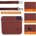 thumbnail image 4 of Étui de Protection Instantané Compatible avec Fujifilm Instax Square SQ40, Sac en Cuir PU Premium avec Sangle Amovible Réglable (Marron), 4 of 4