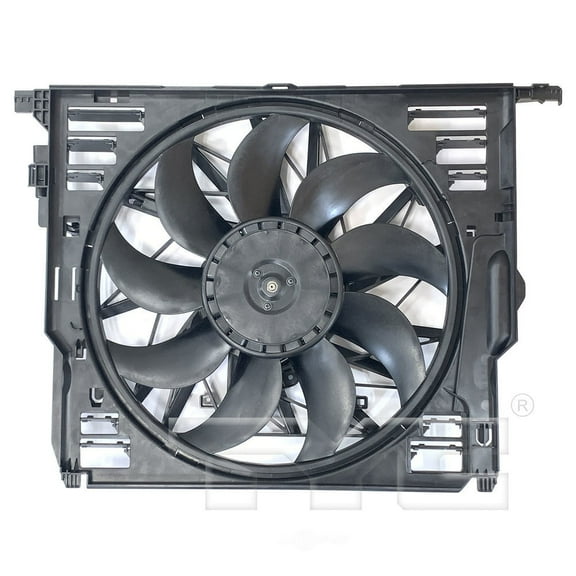 TYC 624260 Dual Radiator And Condenser Fan Assembly Fits select: 2012 BMW 650 I, 2011-2014 BMW 550 I