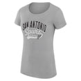 thumbnail image 2 of Women's G-III 4Her by Carl Banks  Heather Gray San Antonio Spurs Filigree Logo Fitted T-Shirt, 2 of 3