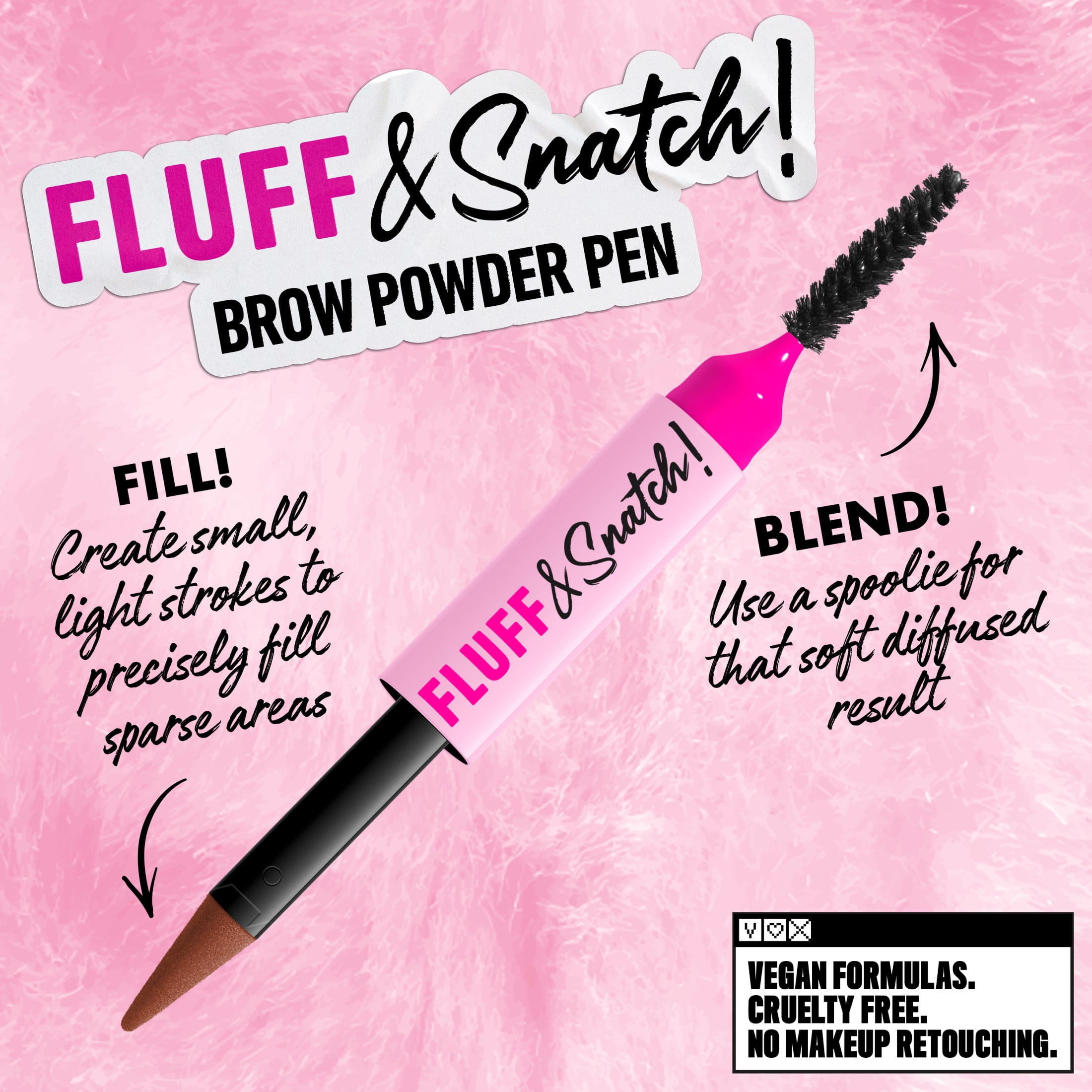 NYX Professional Makeup Fluff & Snatch Eyebrow Pencil, Eyebrow Powder Pen, Auburn, 0.04 oz