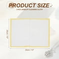 thumbnail image 2 of Uxcell 13x10" Large Jewelry Cleaning Cloth, 3 Pcs Double-Sided Multi-Layer Cotton Polishing Cloth for Silver Gold Brass Jewelry, Yellow/White, 2 of 6