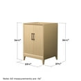 thumbnail image 4 of Wyndham Collection Wch7575-24S-Cxsxx-Mxx Janna 24" Single Free Standing Vanity Cabinet, 4 of 5