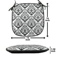 thumbnail image 4 of Acanthus Chair Seating Cushion Set of 12, Continuous Pattern with Victorian Classical Gothic Motif, Seat Pads for Office with Anti-slip Backing, 16"x16", Charcoal Grey and White, by Ambesonne, 4 of 6