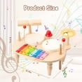 thumbnail image 5 of Kids Drum Set, 5 IN 1 Kids Musical Instruments Xylophone for Kids Toddlers, Wooden Percussion Instrument Baby Music Toys, Baby Sensory Toys Christmas Months Birthday New Year Gifts for Girls Boys, 5 of 10