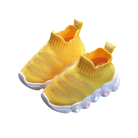 

Christmas Clearance! Funicet Toddler Baby Socks toddler Infant Baby Girls Boys Illuminated Shoes Flying Knit Casual Shoes