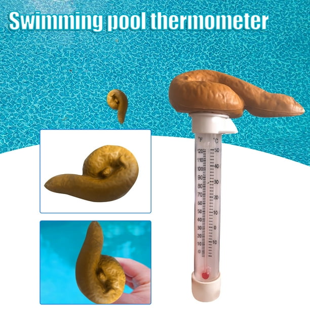 Floating Pool Thermometer Prank Temperature Gauge Creative Stool Shaped ...