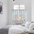 thumbnail image 3 of Easter Eggs Kitchen Curtains Window Panels, Spring Daisy Eucalyptus Leaves Blue Plaid Insulated Window Treatment Curtain, Grommet Curtains for Bedroom/Living Room/Bathroom, 2 Piece 52"Wx63"L, 3 of 8