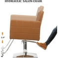 thumbnail image 6 of UBesGoo 360° Swivel Barber Chair with Reclining Back, T-shaped Footrest, Blrown, 6 of 9