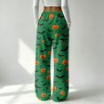 thumbnail image 6 of Hearthz Flannel Pants for Women Boo Ghost Pumpkin Graphic Women Pajamas Fleece Pajama Pants Drawstring Elastic Waist Wide Leg Pajamas Pants for Women, 6 of 6
