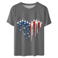 thumbnail image 3 of Camisetas de Manga Corta para las Mujeres, Blusa de Manga Corta de la Moda Del Día de la Independencia Hecha de Poliéster Cómodo para la Primavera Verano, Blusas de Manga Corta para las Mujeres, 3 of 7