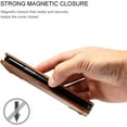thumbnail image 6 of iPhone Xs Case, iPhone X Case, Leather Wallet Folio Case Book Design Flip Cover with Stand and ID Credit Card Slot  Closure for iPhone Xs/X Brown, 6 of 12