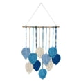 thumbnail image 2 of Tongina Macrame Wall Hanging Woven Tapestry Chic Decoration Handmade,Rope Background Leaf Tassels Wall Decor for Bedroom Dorm Wedding Blue, 2 of 8