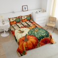 thumbnail image 4 of YST Ensemble de Literie Adulte Citrouille d'Automne, Ensemble de Couette Récolte d'Automne Taille Complète Literie Rustique de Ferme pour Enfants Adolescents Femmes, Courtepointe Porte de Grange Campagnarde Décoration de Chambre de l\'Action de Grâce, 4 of 6