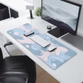 thumbnail image 2 of Pink and Blue Cartoon Camouflage&nbsp;desk Mouse Padwaterproofwashable&nbsp;for Office Home Work GamingmousepadsRubber Base Mousepad with Stitched Edges 31.5x11.8inches, 2 of 7