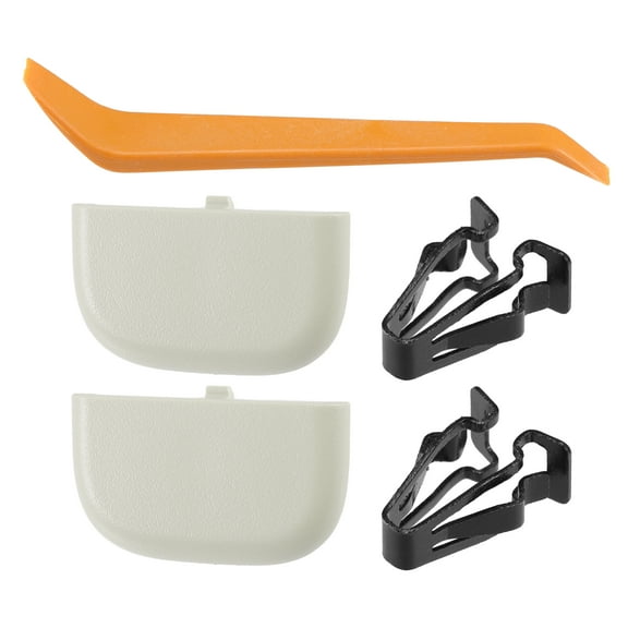 Unique Bargains Makeup Mirror Cover Sun Visor Cap Clip for Ford Edge No.DS7Z4273AA Sun Visor Bolt Cover Grey White 1 Set