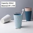 thumbnail image 2 of Vaso de baño, vaso de plástico, diseño de estilo nórdico, fuerte y resistente a caídas, adecuado para adultos, adolescentes y niños. 4 PIEZAS, 2 of 5