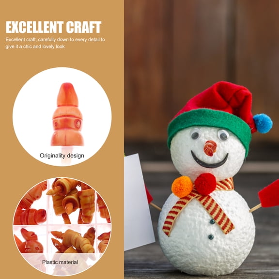 BESTYASH Assorted Color Plastic Snowman Noses for Winter Holiday Crafts and Decorations