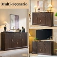 thumbnail image 6 of SinCiDo Farmhouse Fluted Buffet Cabinet with Storage, Kitchen Sideboard Cabinet with Adjustable Shelves for Dining Room, 6 of 6