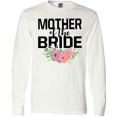 thumbnail image 3 of Inktastic Mother of the Bride with Flower Illustration Long Sleeve T-Shirt, 3 of 5