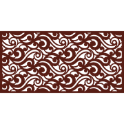 4' H x 2' W Laser Cut Metal Privacy ScreenLMP112Wavecurve_Red_1pc
